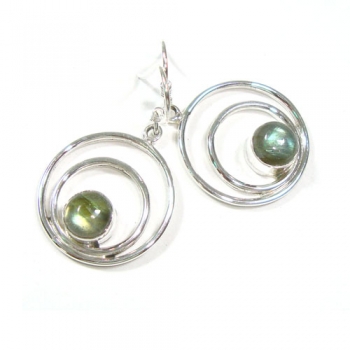 Top quality Labradorite hoop earrings 